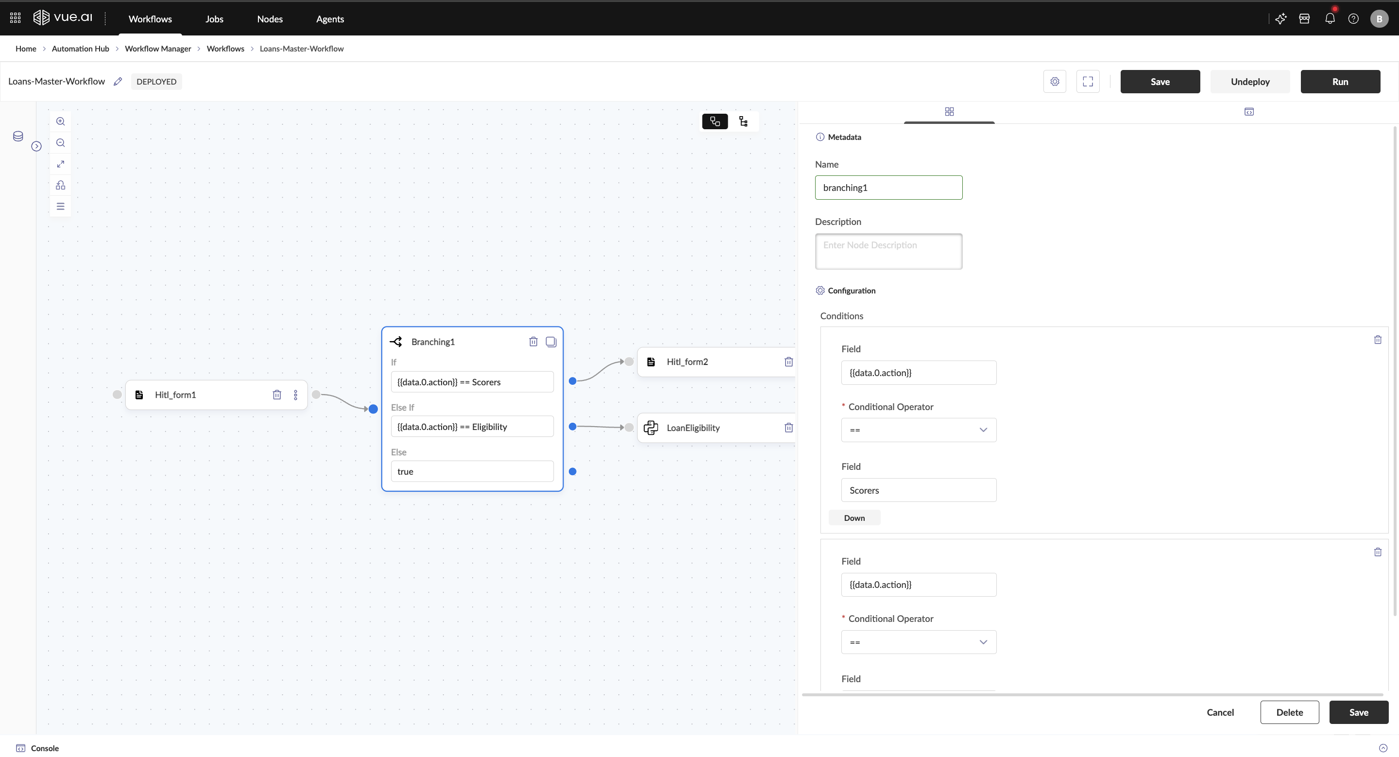 Multiple Conditions Config Example