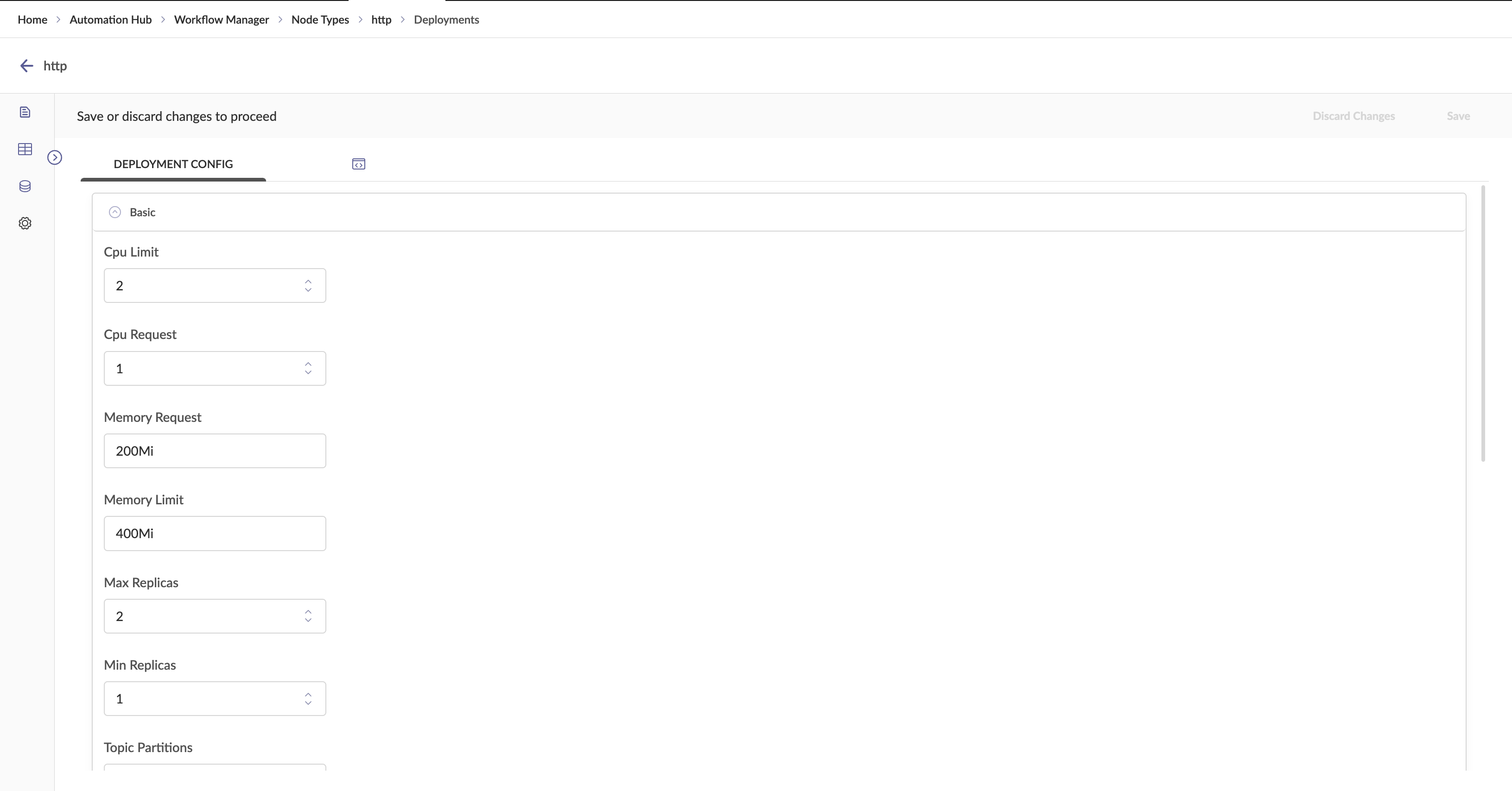 Setting Up Deployment Configurations