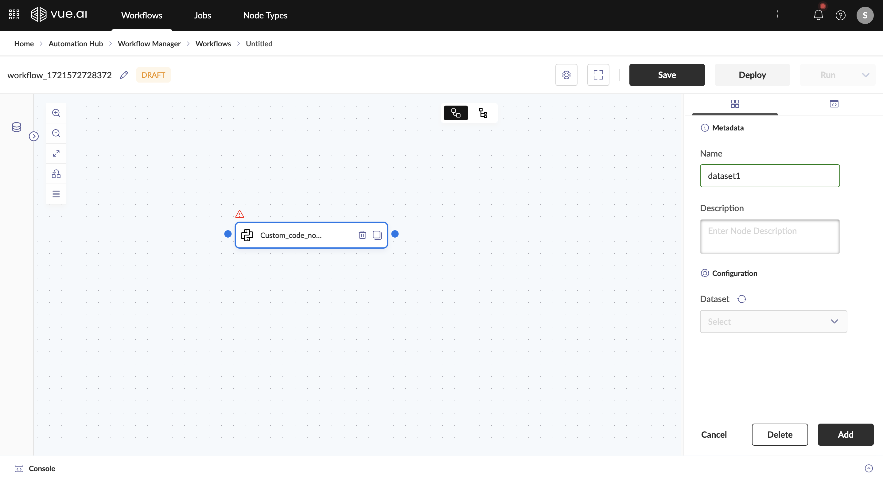 Configuring Code Node