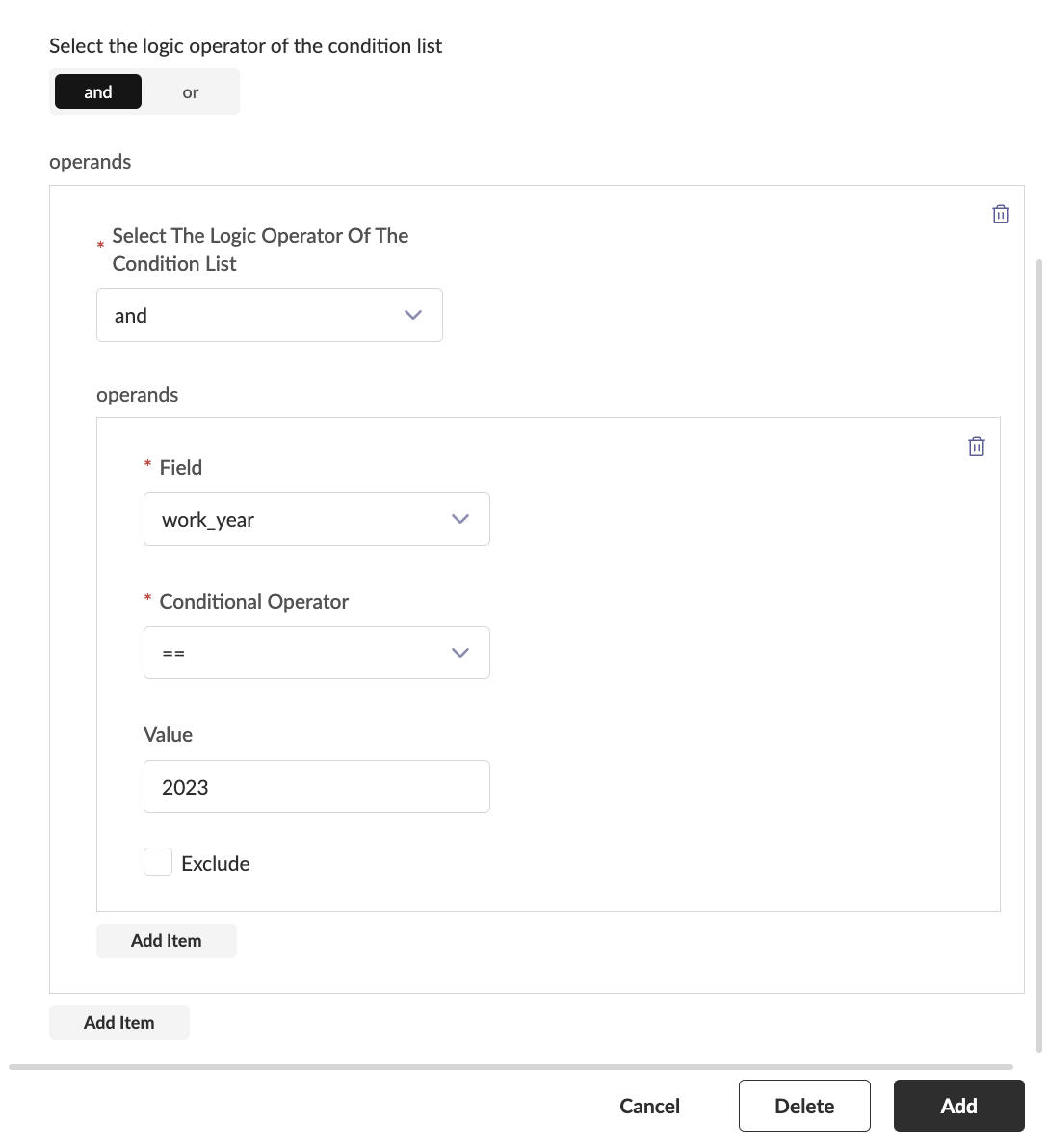 Filter Node Configurations
