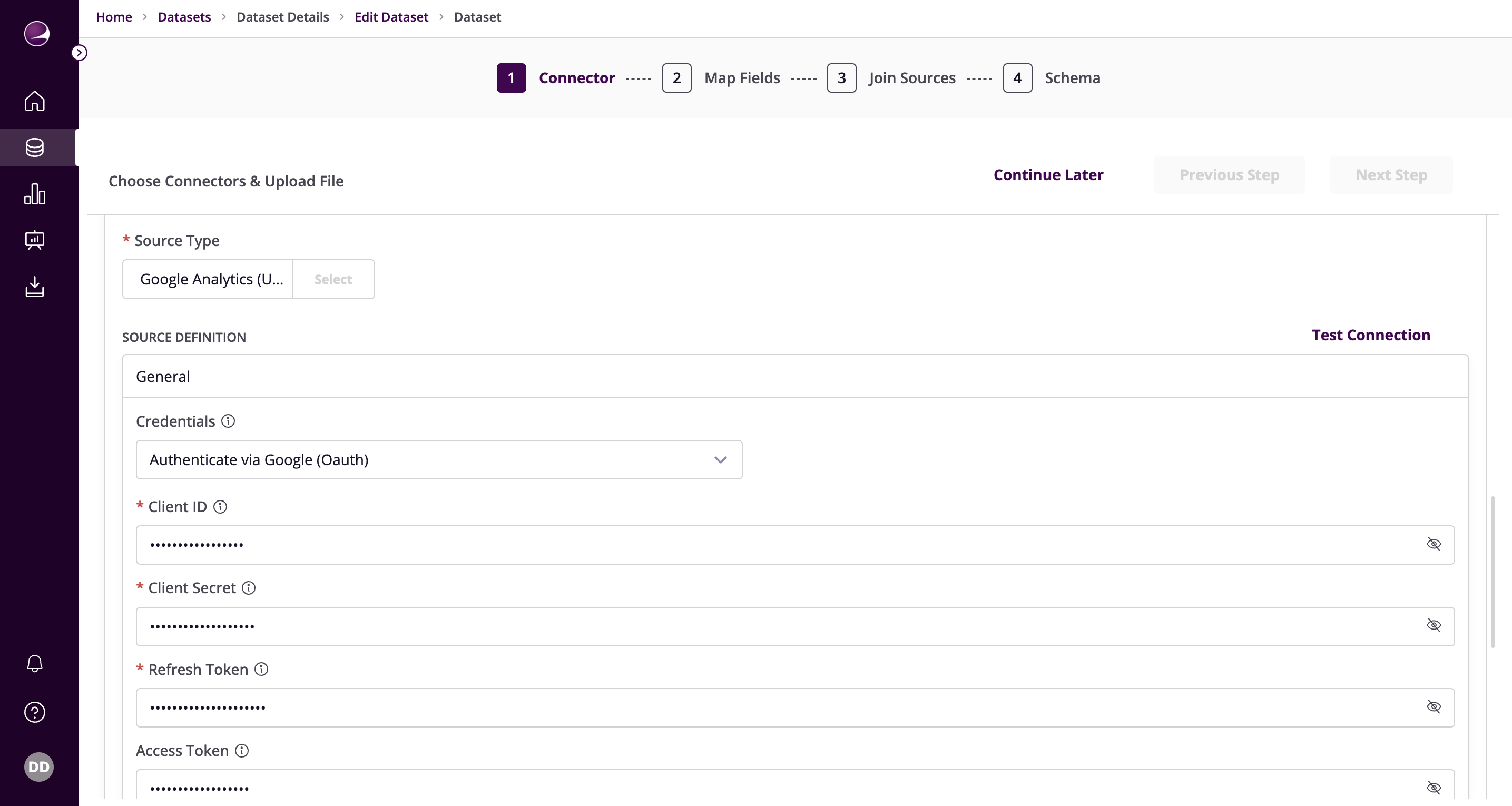 Google Analytics OAuth Configuration