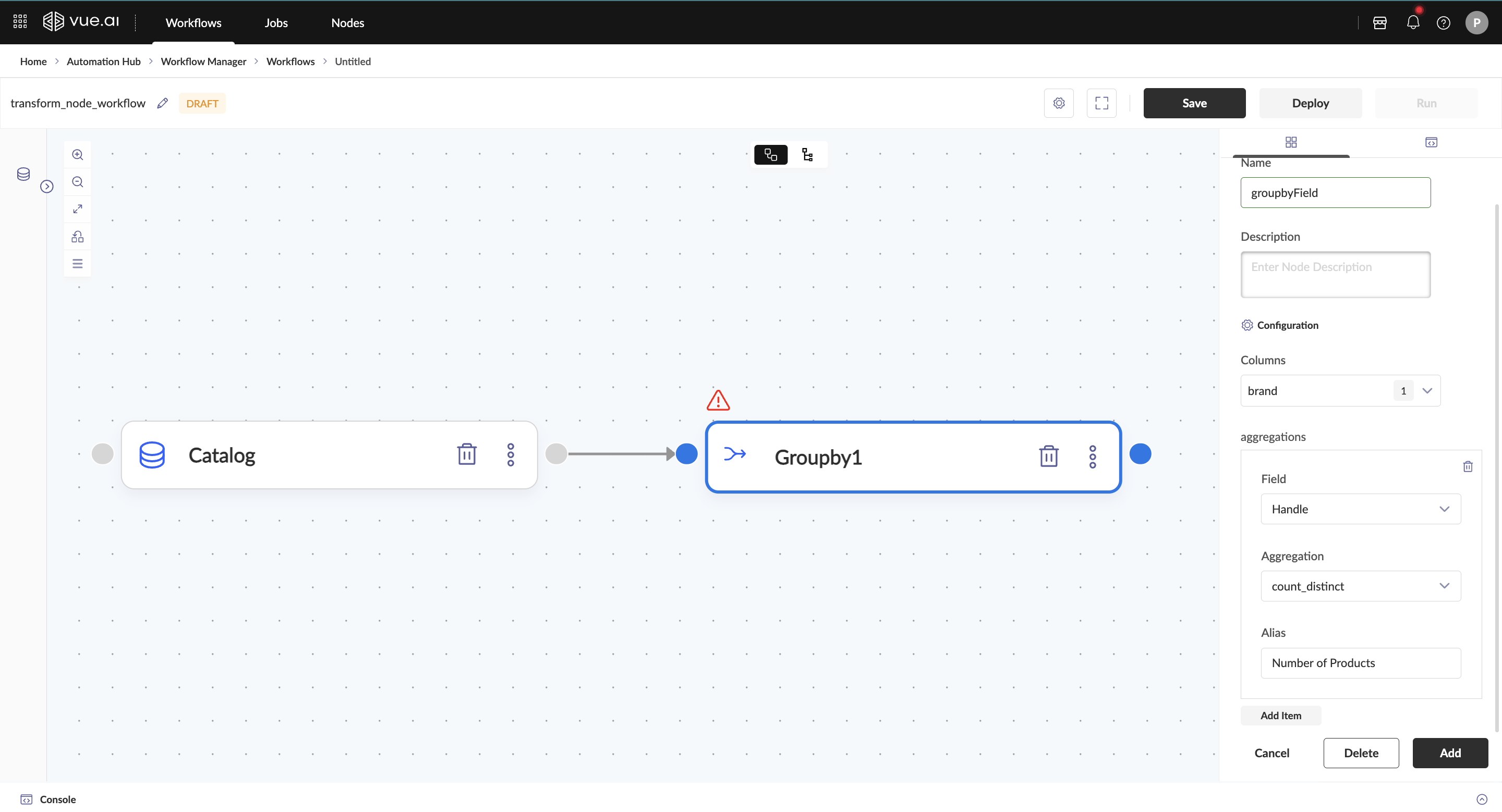 GroupBy Node