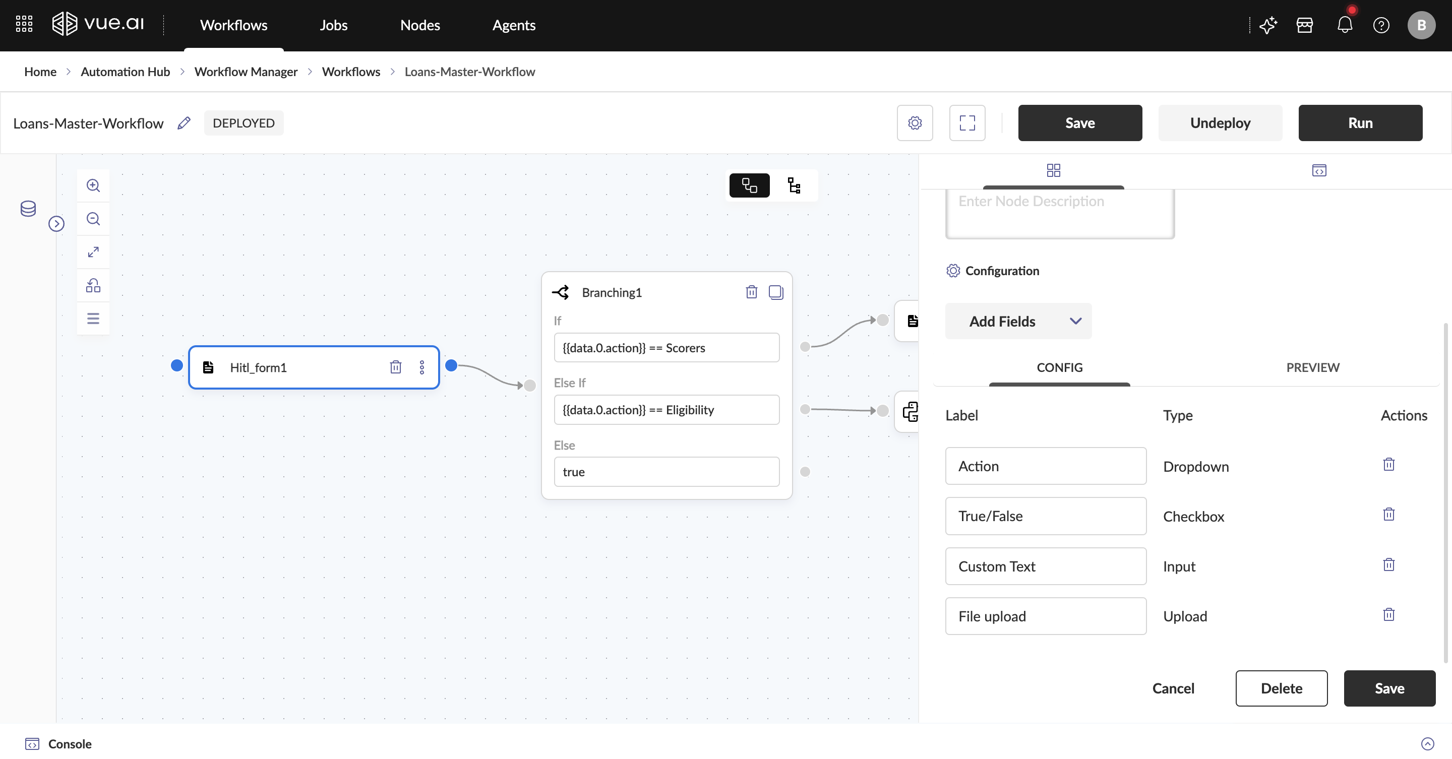 Added fields in HITL Form in config