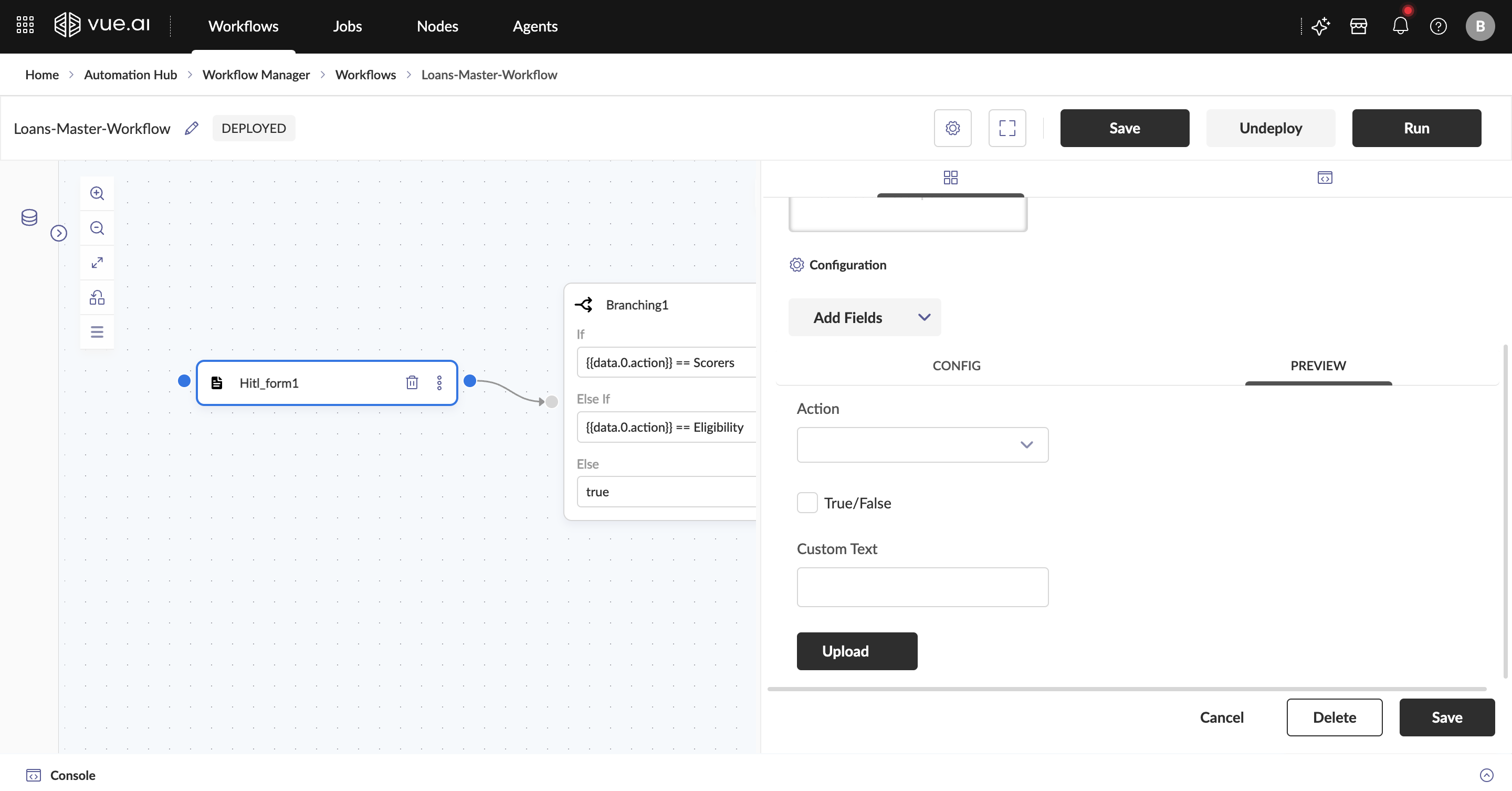 Previewing HITL Form