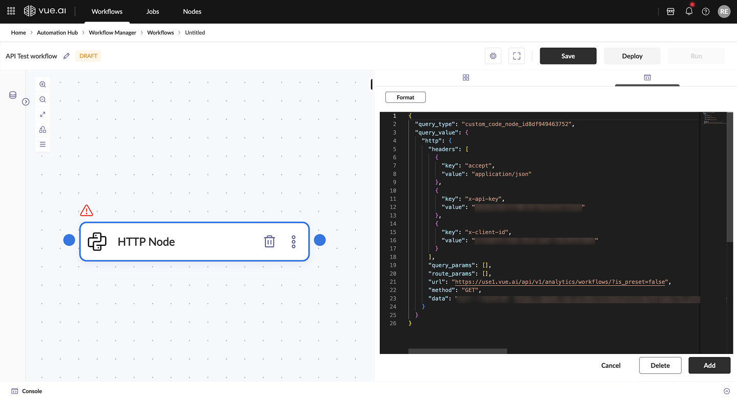 HTTP Object - Review request in the Config section