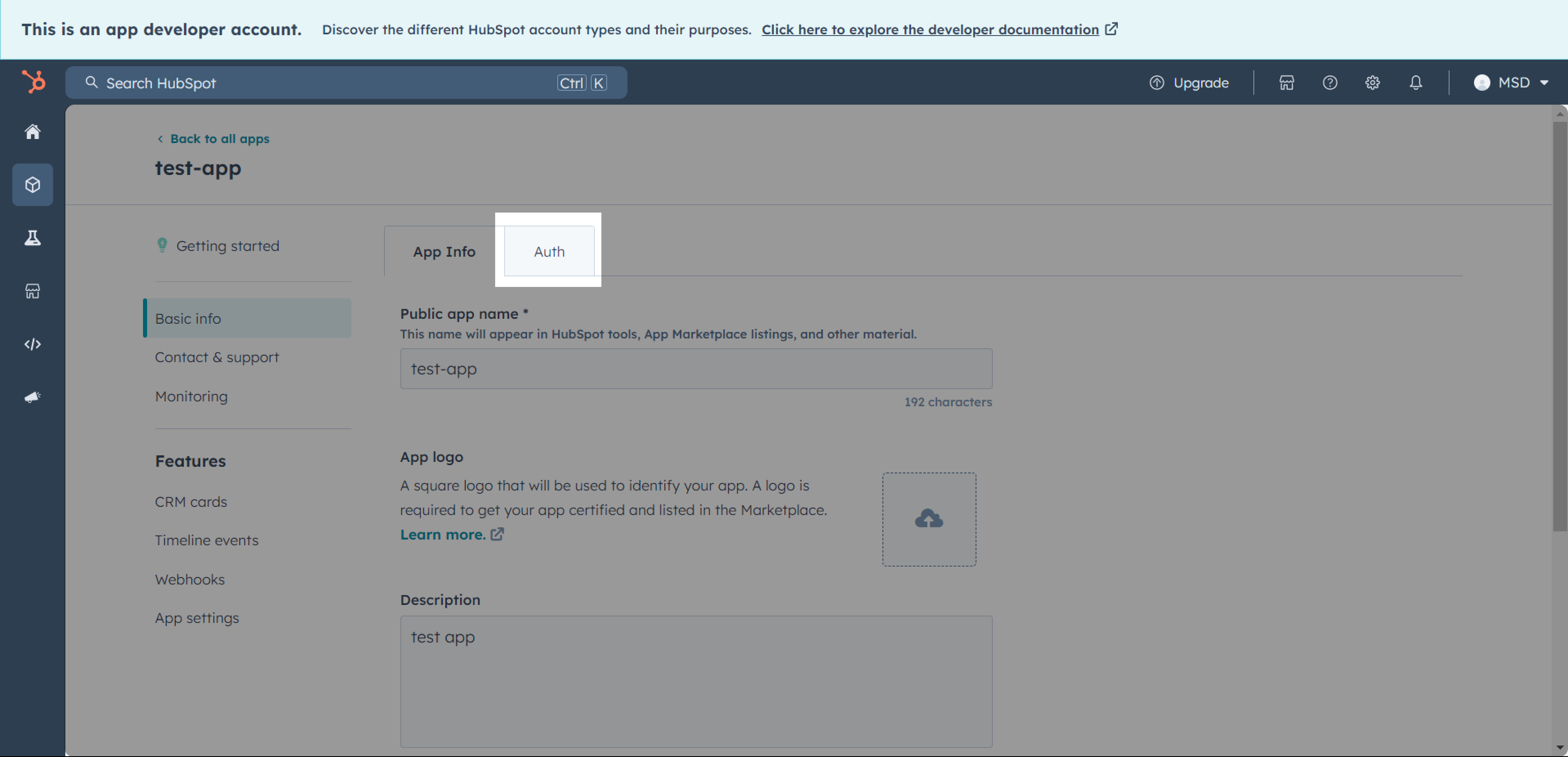 Auth Section