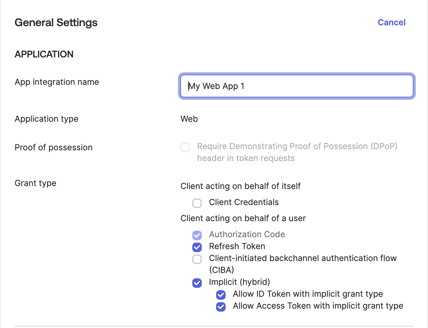 Application Configuration