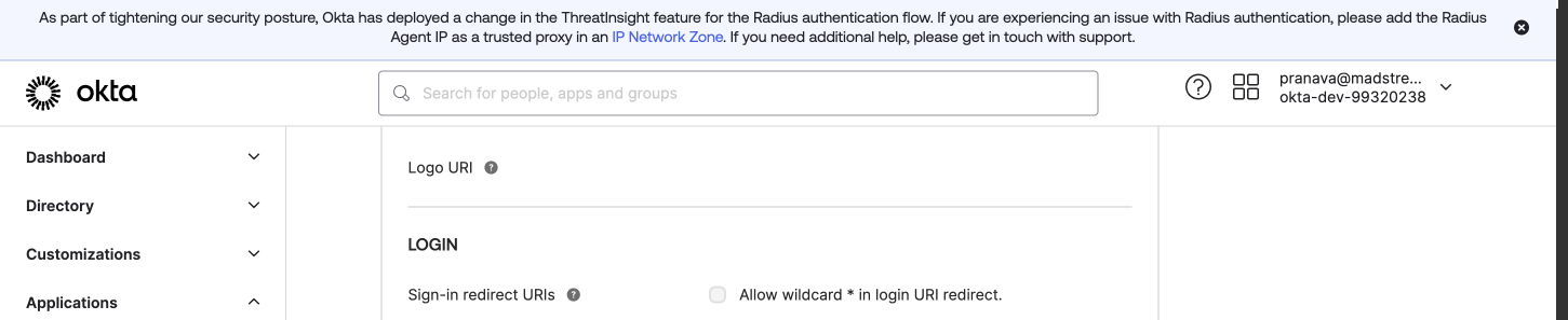 Redirect URIs