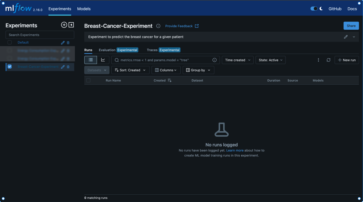 MLflow UI