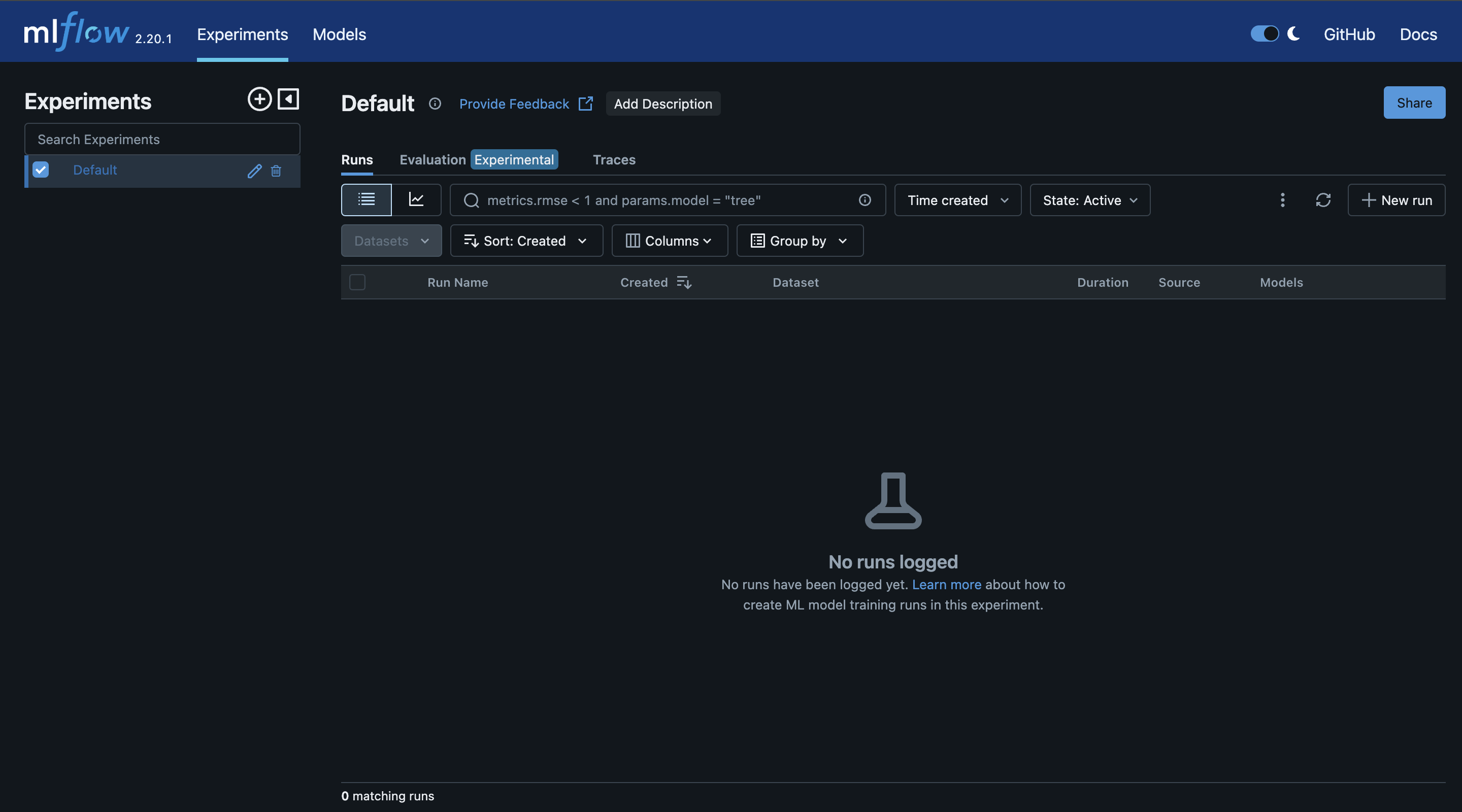 MLflow UI