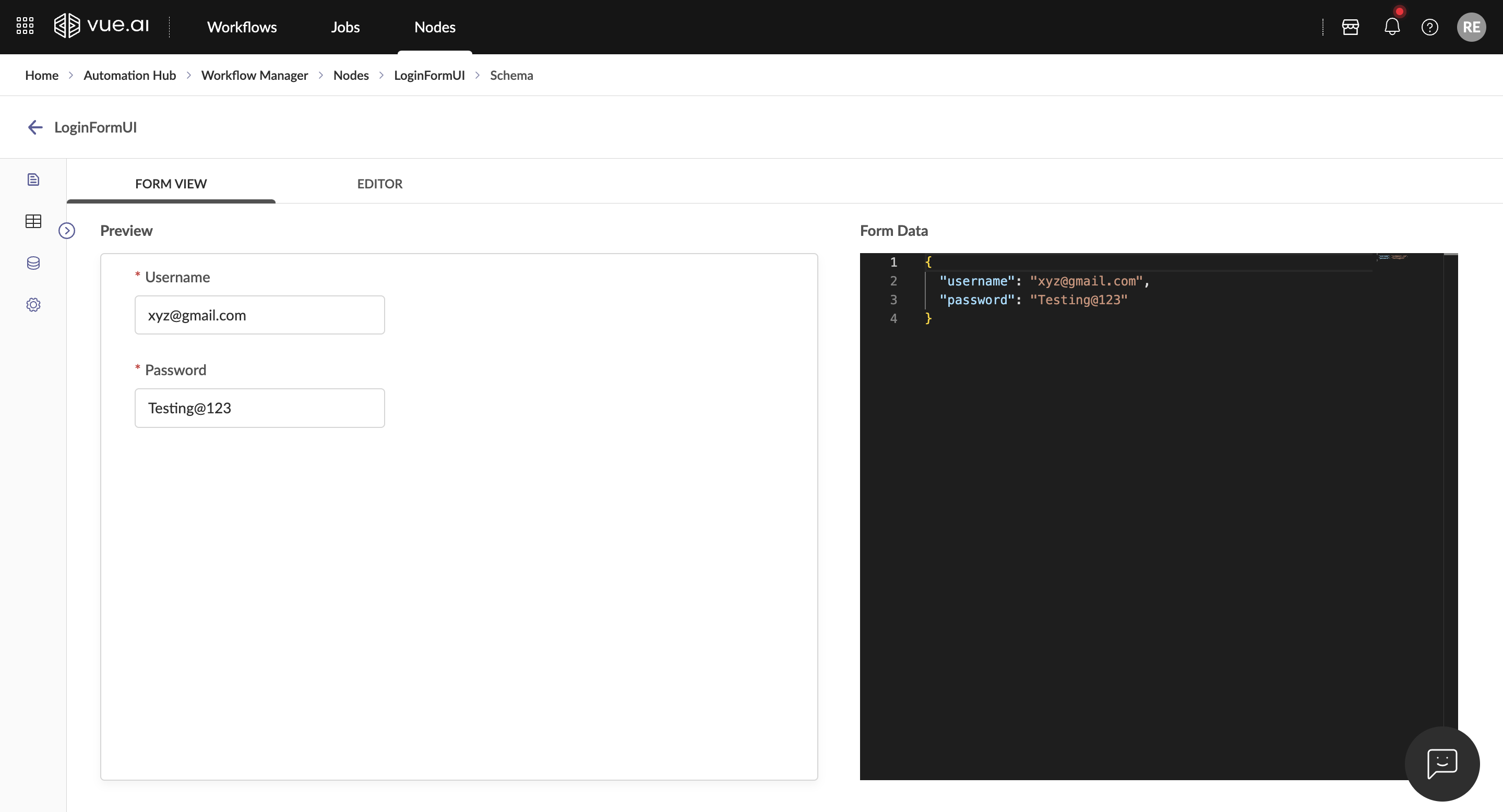 Form Data Preview