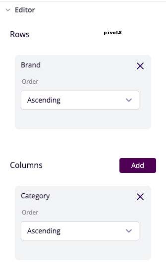 Row and Column Configuration