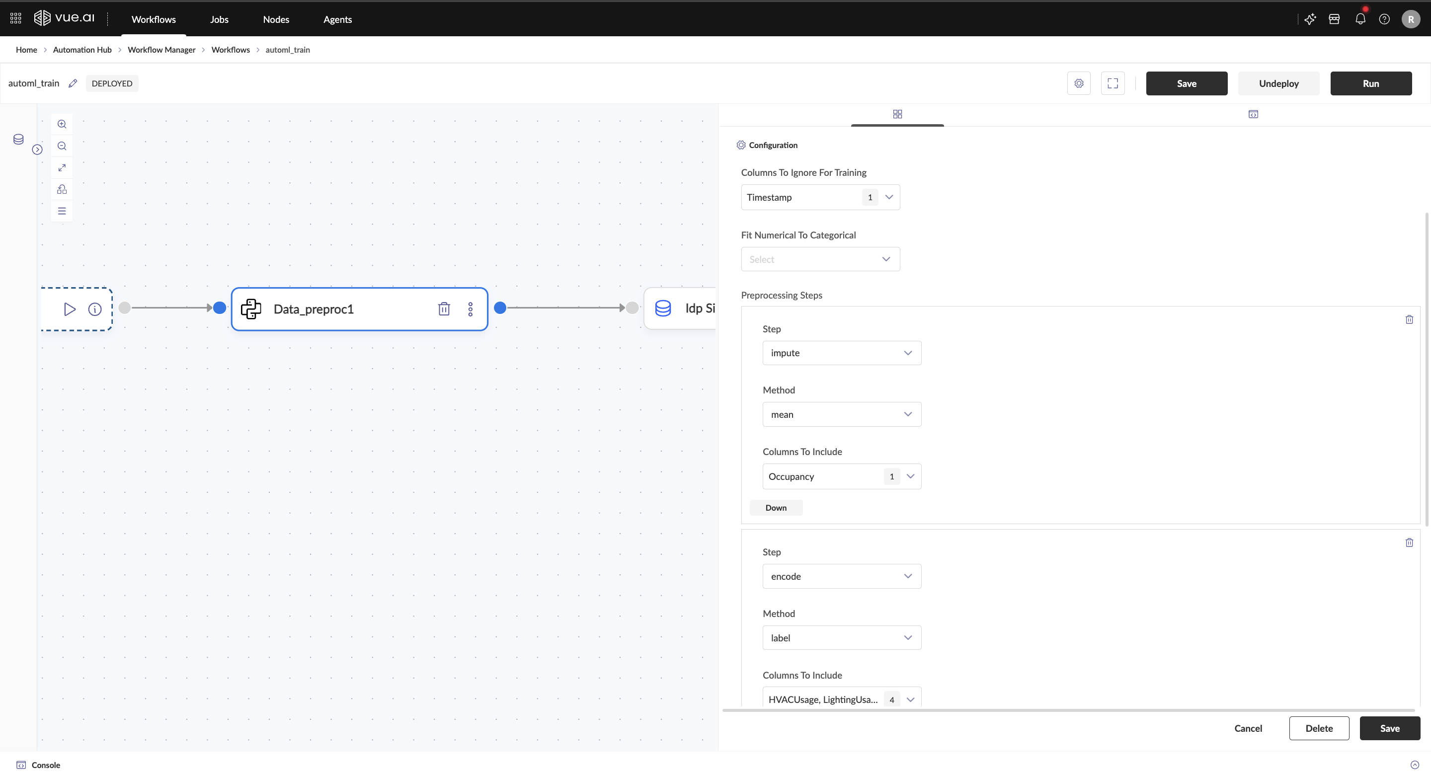 Configuring AutoML - Data Preprocessor