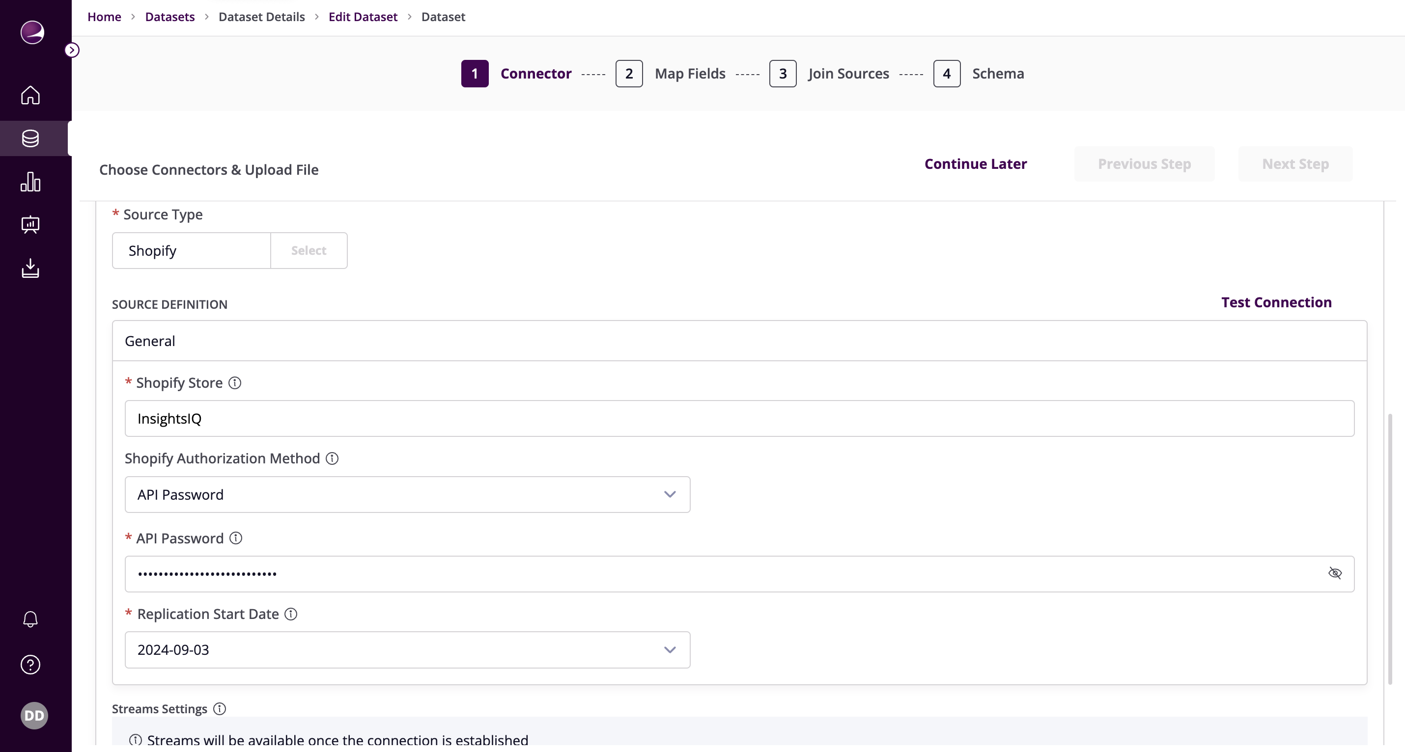 API Password Configuration