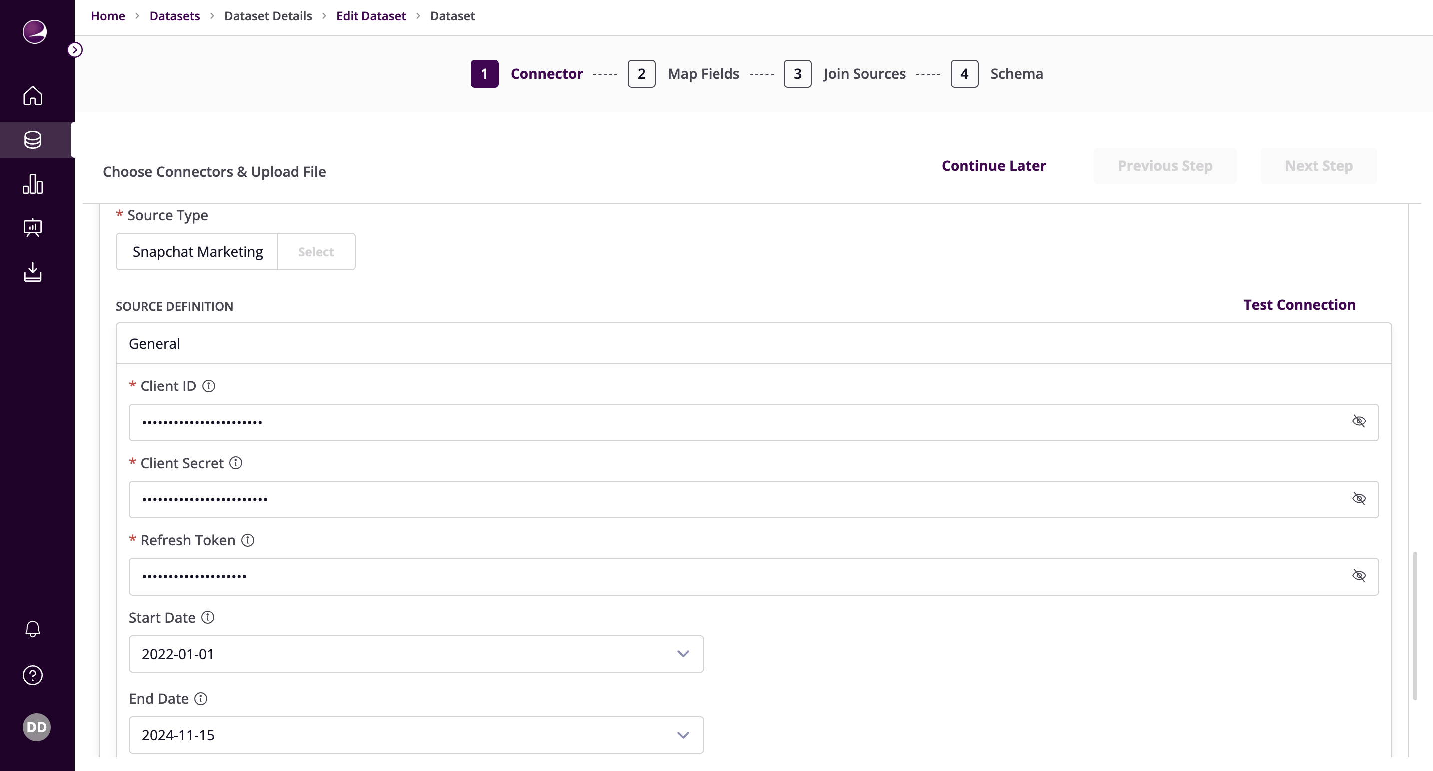 Snapchat Configuration