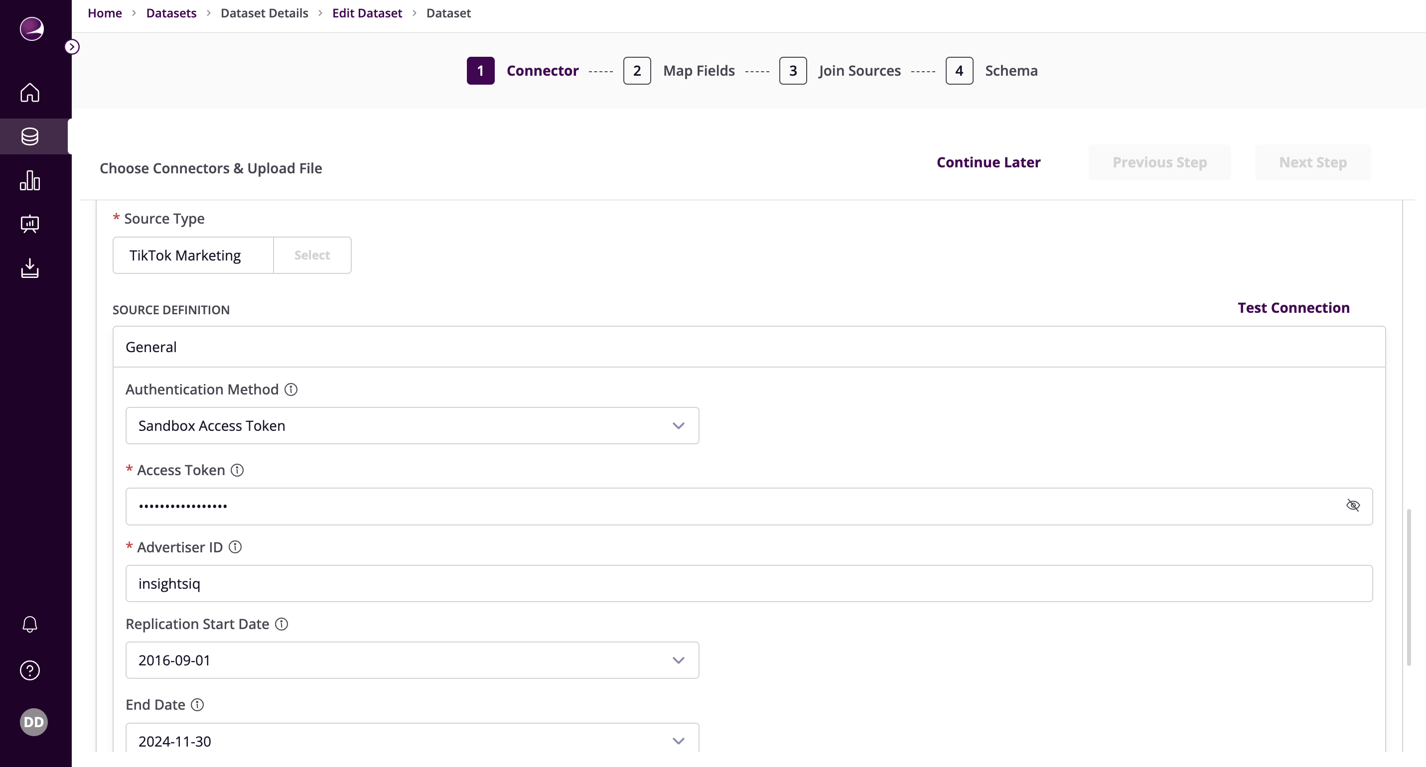 TikTok Sandbox Configuration